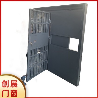 监 狱 门 防盗钢制自动栅栏门 厂家定制一框双门图5