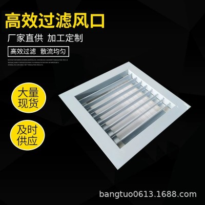 源头工厂供应中央空调末端双层百叶送风口空调出风口不锈钢出风口图2