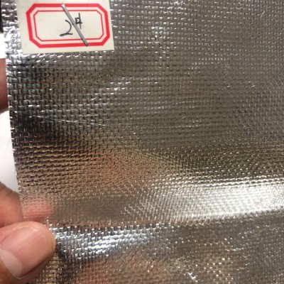 厂家生产玻璃纤维铝箔布耐高温防火铝箔布反光隔热阻燃现货图3