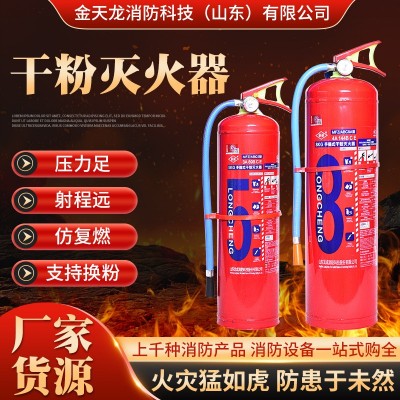 干粉灭火器 手持4kg商铺灭火器车载家用商用消防器材干粉灭火器图2