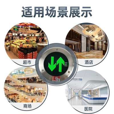 嵌入式消防地埋灯地面疏散指示灯应急安全出口地标圆形方形 标志灯图2