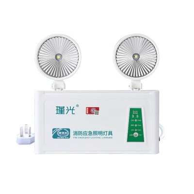 消防应急灯免打孔双头灯24V220V通道疏散逃生安全出口应急照明灯图4