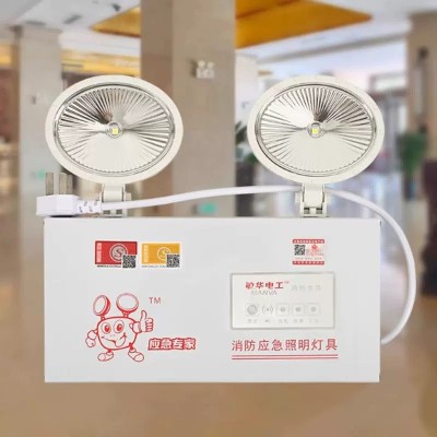 敏华电工消防应急灯新国标双头照明灯安全出口指示灯二合一复合灯图2