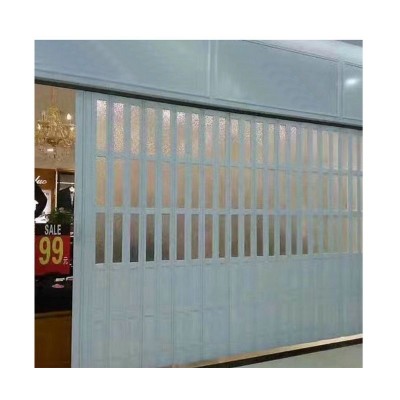 临沂水晶折叠门洗车房汽车美容店间隔断商场店铺防盗推拉折图4