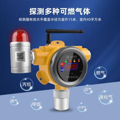 ABS工业燃气报警器餐饮商用自动切断阀天然气液化煤气防爆报警器图2