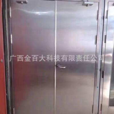 南宁不锈钢304防火门双开不锈钢防火门可带视窗玻璃26mm复合玻璃图2