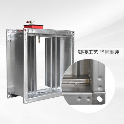 消防排烟防火阀280°/70°止回阀阻燃镀锌多叶常开常闭风量调节图2