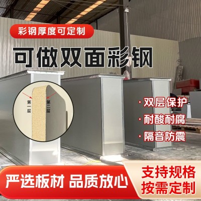 防火风管钢面镁质复合风管A级防火漂珠硅晶耐火消防排烟通风管图4