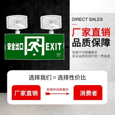 消防应急灯安全出口指示灯疏散指示牌多功能二合一超亮应急 照明灯图2