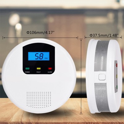 一氧化碳报警器EN50291家用室内CO蜂窝煤煤气泄漏探测器声光报警图2