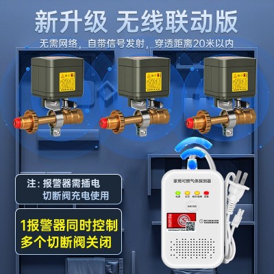煤气燃气泄漏报警器无线液化气罐自动切断阀断气阀安全阀自动关闭图3