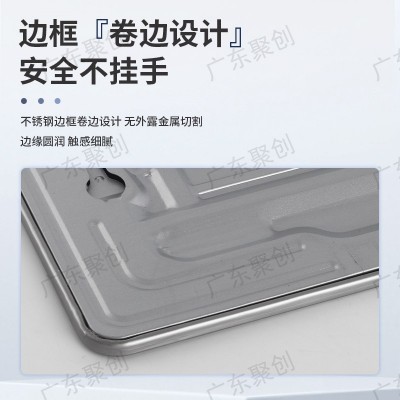 敏华超薄不锈钢led消防应急指示灯36-264V通用安全出口标志疏散灯图3