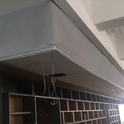 三骆元 新品防高温阻燃硅玻钛金防火布挡烟垂壁消防认证 厂家批发