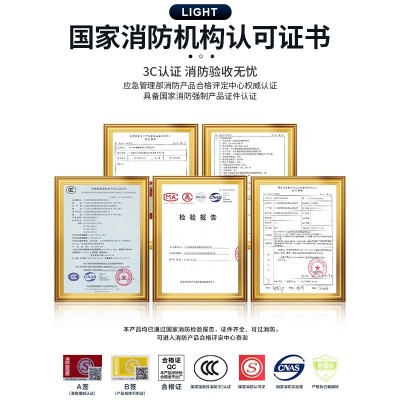 消防应急照明双头灯充电式应急照明灯安全出口楼道壁灯出口指示灯图2