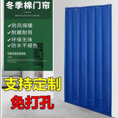 棉门帘冬季保暖家用帆布棉门帘厂房车间挡风棉门帘工地宿舍棉门帘图2