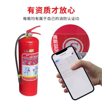 华宝绿消新国标干粉灭火器手提式4公斤家用消防器材带检测报告