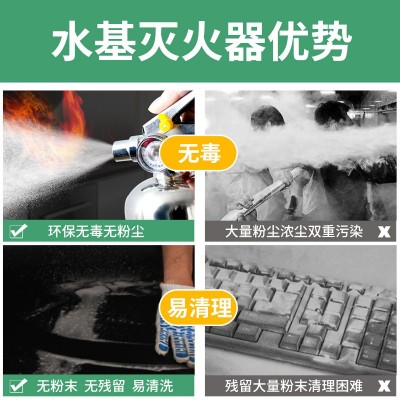 车载水基灭火器家用泡沫低温防冻手提式水基灭火器水雾灭电火批发图2