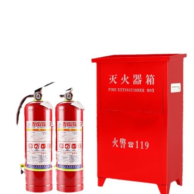 干粉灭火器箱子4kg2只装二氧化碳箱3kg5kg8kg商场酒店家用消防箱图5