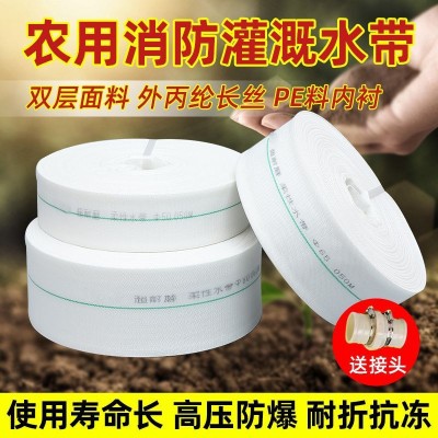 耐磨农用消防水带1寸2寸2.5寸3寸4寸6寸帆布编织水管高压灌溉浇地图2