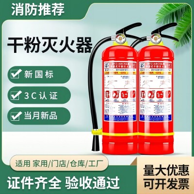 干粉灭火器4kg 手提式干粉灭火器国标4kg 8kg 35车载 灭火器新国标图2