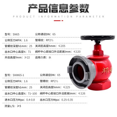 批发室内栓减压稳压双口栓建筑工程商场室内旋转栓室内消火栓图2