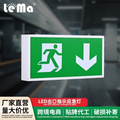 外贸EXIT紧急出口指示LED楼层逃生通道疏散指示牌标志灯