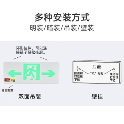 东君应急阻燃高低压标志灯疏散指示灯LED安全出口标志牌图2