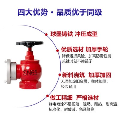 厂家批发室内消火栓snzw65型消防栓济俊单栓头旋转减压 稳压消防栓图2